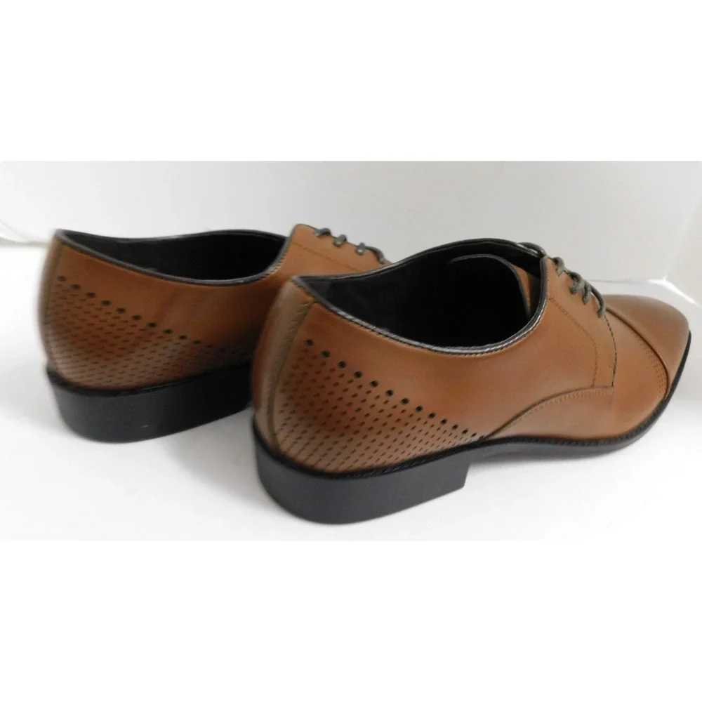 Unlisted by Kenneth Cole Men's Lesson Plan Oxfords - Cognac sz‎ 8.5M New w/Box